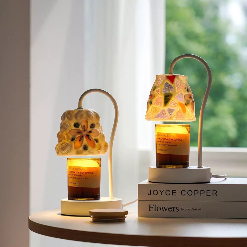 Lampa na tavenie vosku Shell Aromaterapia Spálňová vôňa Stolová lampa Teplá lampa Retro Bezplameňová taviaca lampa na sviečky Darček na narodeniny