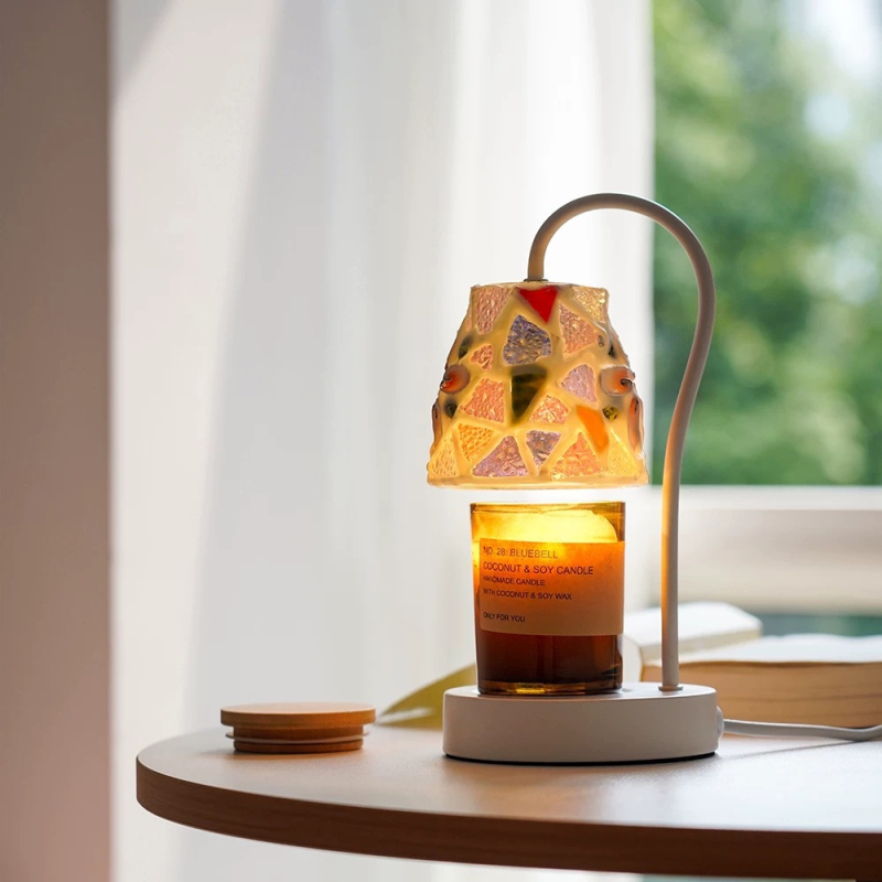 Lampa na tavenie vosku Shell Aromaterapia Spálňová vôňa Stolová lampa Teplá lampa Retro Bezplameňová taviaca lampa na sviečky Darček na narodeniny