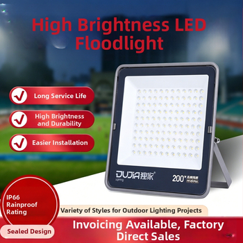 LED προβολέας 200W εξωτερικός, αδιάβροχος IP66, για εργοτάξια και εργοστάσια
