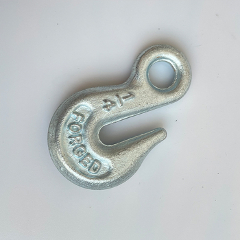 Eye-type grappling hook, sliding eye hook, galvanized claw hook, cargo hook and lifting hook with eye ring