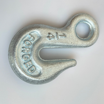 Eye-type grappling hook, sliding eye hook, galvanized claw hook, cargo hook and lifting hook with eye ring