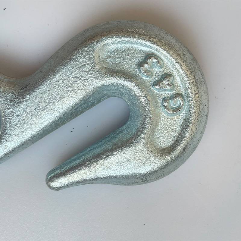 Eye-type grappling hook, sliding eye hook, galvanized claw hook, cargo hook and lifting hook with eye ring