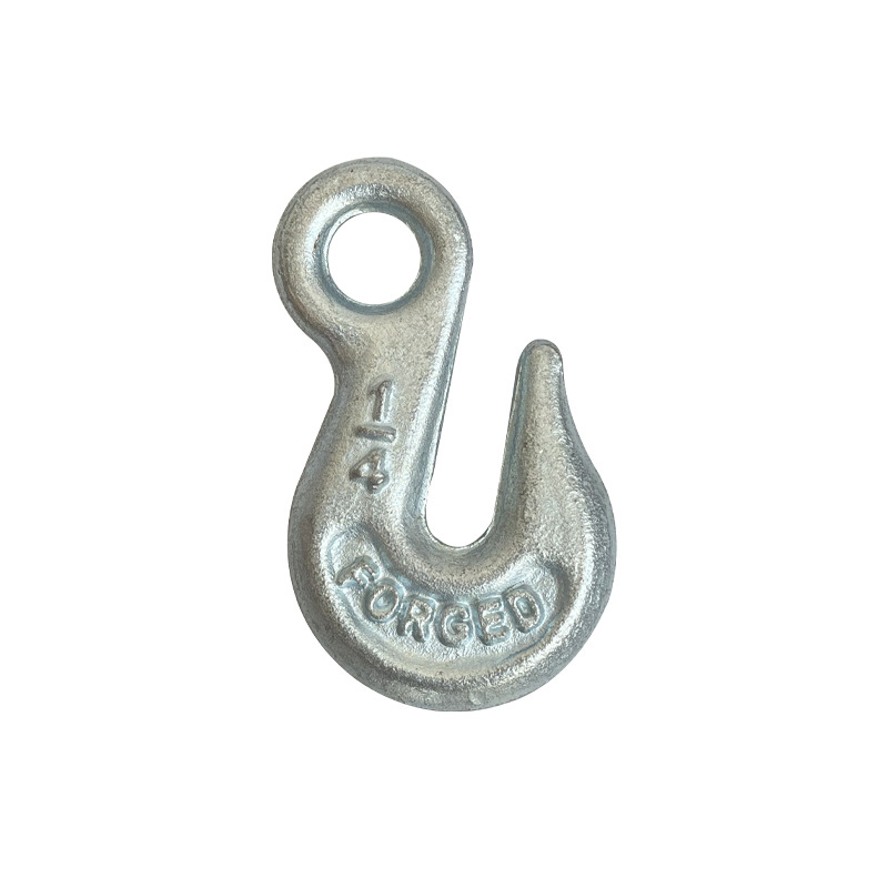Eye-type grappling hook, sliding eye hook, galvanized claw hook, cargo hook and lifting hook with eye ring