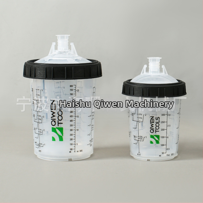 Nádoba na farbu v spreji bez umývania auta s presnou stupnicou a tesnením, jednorazová plastová nádoba na striekaciu pištoľ