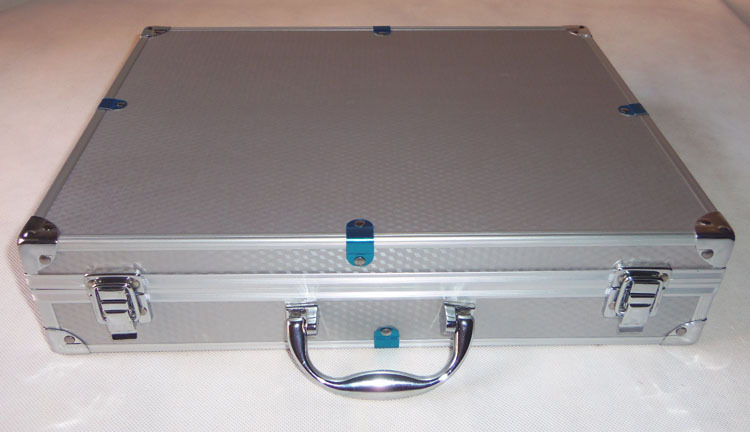 Cutie pentru unelte din aliaj de aluminiu, cutie de prezentare pentru bijuterii, antișoc, Modelul 09