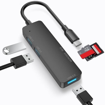 Type-C docking stanica s čitačem kartica — USB pet-in-one hub za stolno računalo, telefon i prijenosno računalo