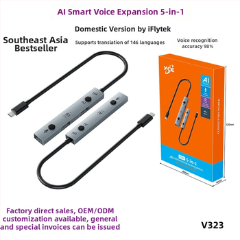 AI-vezérelt USB-C intelligens hub beszéd-alapú fordítással 146 nyelvre