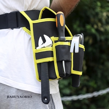 Geantă de talie din pânză - trusă de unelte multifuncțională pentru electrician, geantă de unelte din pânză Oxford, rezistentă la uzură