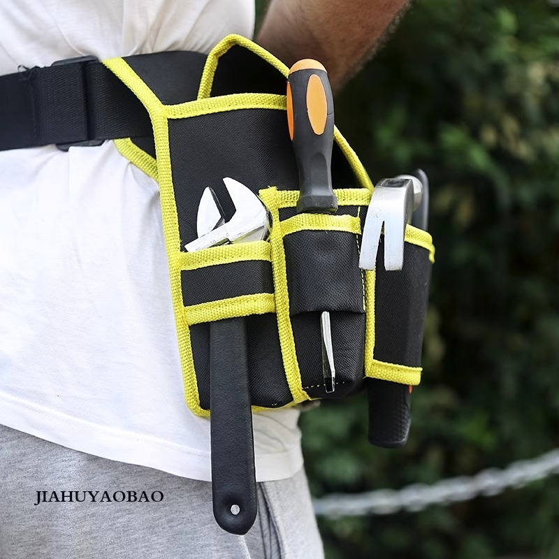 Geantă de talie din pânză - trusă de unelte multifuncțională pentru electrician, geantă de unelte din pânză Oxford, rezistentă la uzură