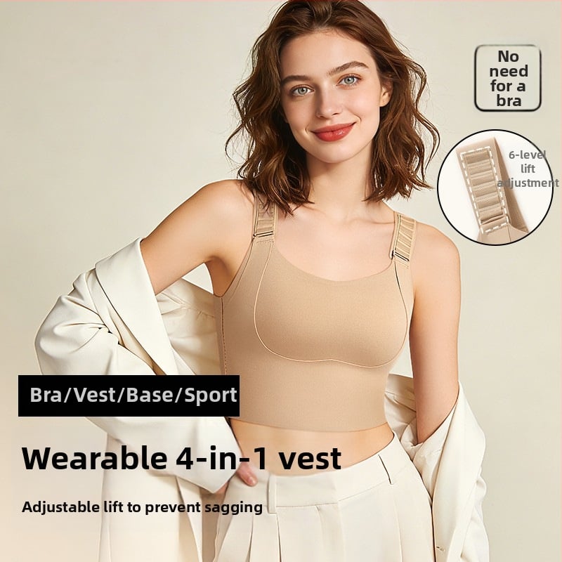 Top s podizanjem i oblikovanjem dekoltea, sportski shapewear četiri u jednom