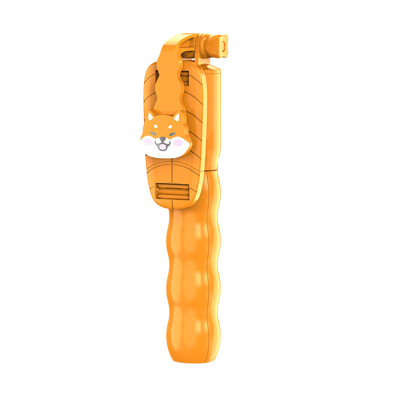 Νέος selfie stick με cartoon στυλ για κινητά, Bluetooth τηλεκοντρόλ, πολυλειτουργικός τρίποδος για ζωντανές μεταδόσεις και φωτογράφηση