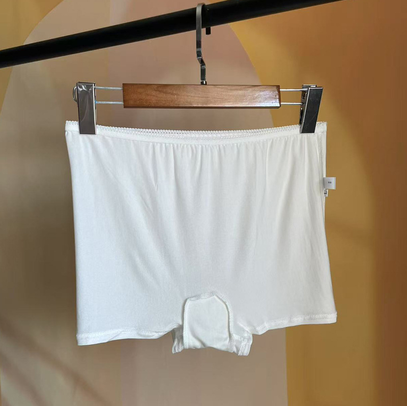 Boxeri de damă cu talie medie, 100% mătase Mulberry, tricotate, opace, respirabile