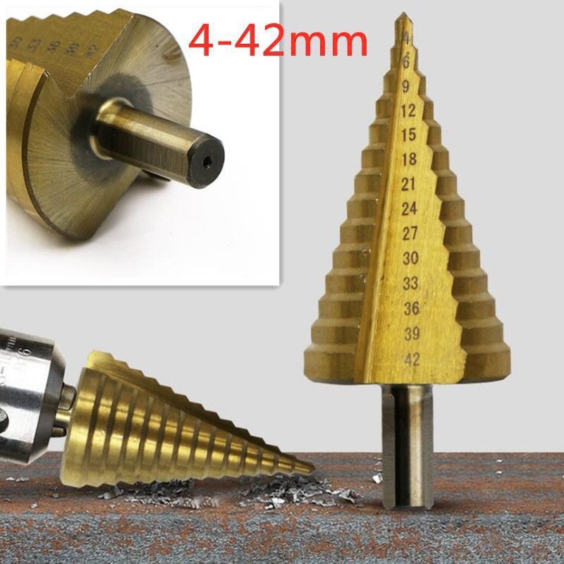 Vežový vrták s rovnou drážkou, 4 – 42 mm, multifunkčné rozšírenie otvoru, stupňovitý vrták