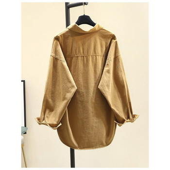 Corduroy vastagított vintage női ingdzseki, hosszú ujjú, rétegzett viseléshez tavaszra és őszre