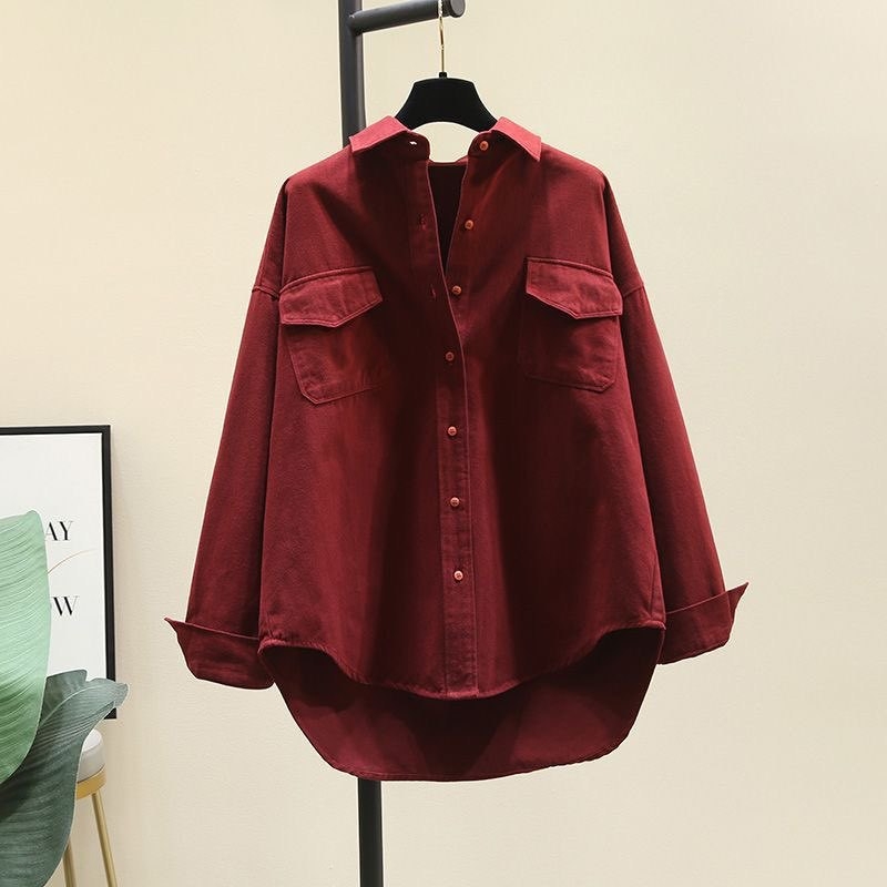 Corduroy vastagított vintage női ingdzseki, hosszú ujjú, rétegzett viseléshez tavaszra és őszre