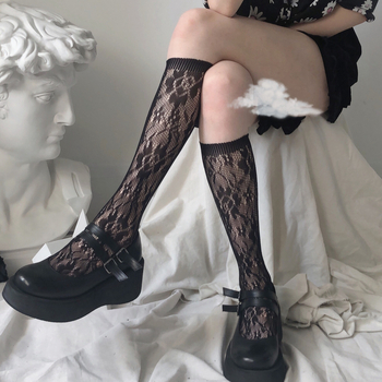 Nyári Lolita zoknik, édes retro csipkés hálós mintával, légáteresztő rövid zoknik diákoknak