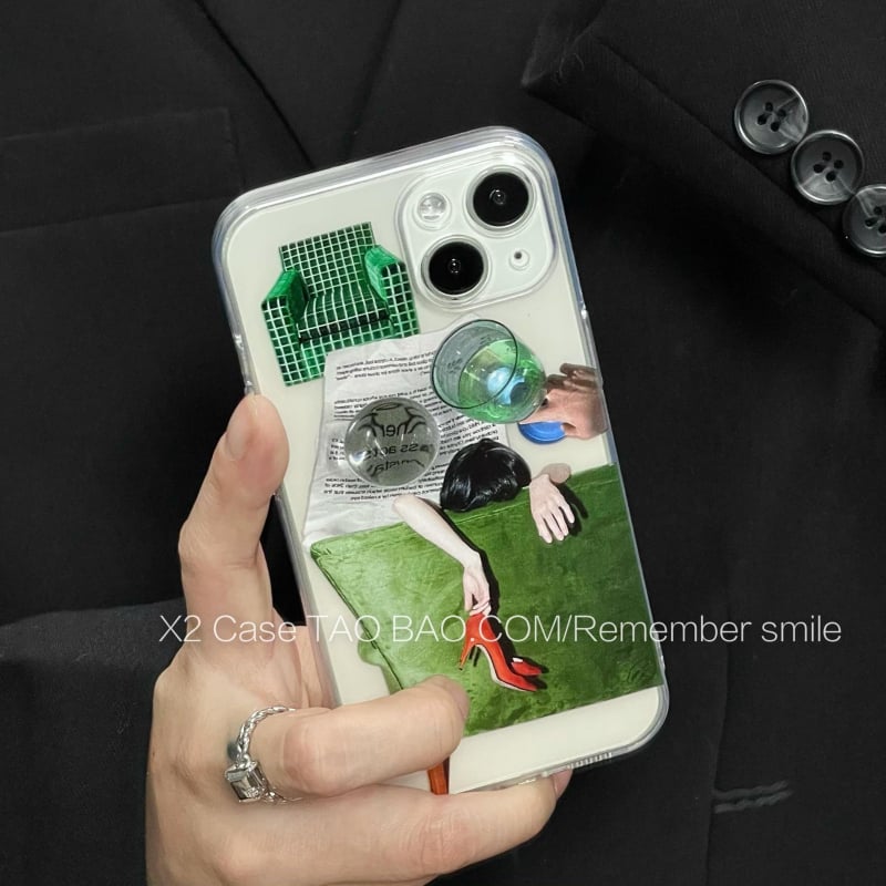 Θήκη σιλικόνης για iPhone με μινιμαλιστικό εικονογραφικό σχέδιο για την σειρά iPhone 11–14, XR, X, Pro και Pro Max