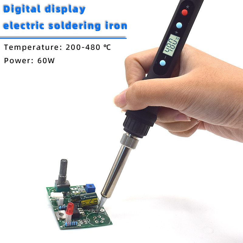 Set pistol de lipit cu afișaj digital, încălzire externă, temperatură constantă, sudură de înaltă putere