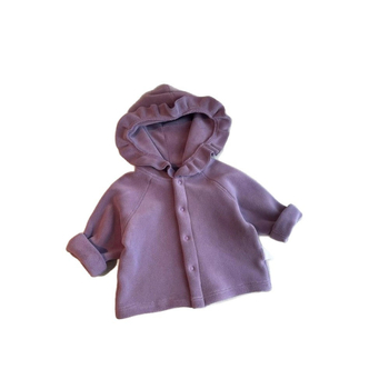 Jachetă cu glugă pentru copii, tricotată, călduroasă, unisex, toamnă-iarnă