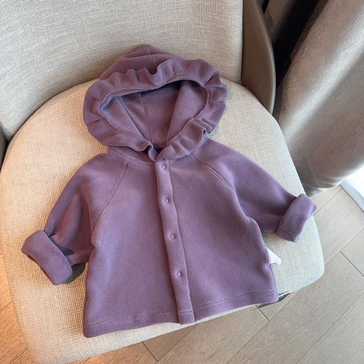 Jachetă cu glugă pentru copii, tricotată, călduroasă, unisex, toamnă-iarnă