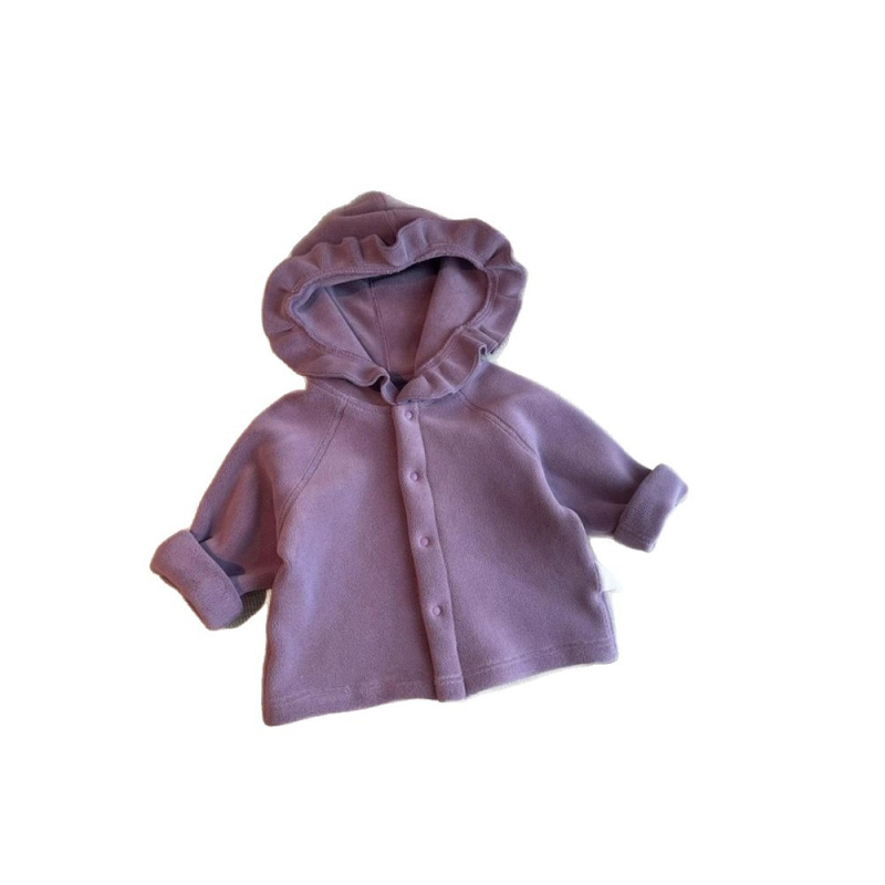 Jachetă cu glugă pentru copii, tricotată, călduroasă, unisex, toamnă-iarnă