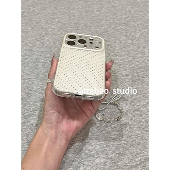 Θήκη iPhone 17 σε στυλ INS με το λαγουδάκι Miffy, διαφανής με πουά μοτίβο, πλήρης κάλυψη και ακριβείς τομές