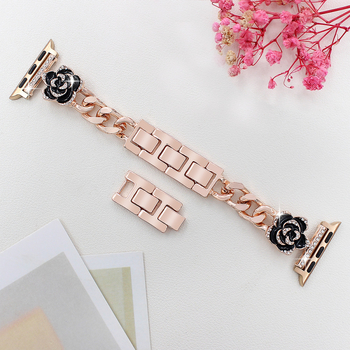 Szövött, virágmintás 22 mm-es szíj Apple Watchhoz