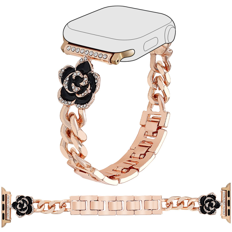 Szövött, virágmintás 22 mm-es szíj Apple Watchhoz