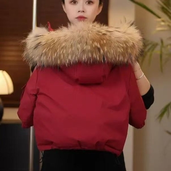 Detská unisex bavlnená bunda s kapucňou a golierom z umelej kožušiny, stredne dlhá, teplá na zimu