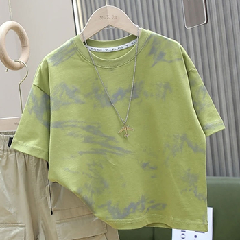 Letné chlapčenské tričko s krátkym rukávom, kórejský štýl, okrúhly výstrih, hip-hop, trendy