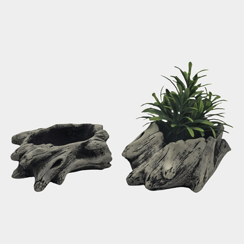 Cementni lonac za sukulente s umjetnim drvetom i bonsai – stolna dekoracija