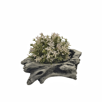 Cementni lonac za sukulente s umjetnim drvetom i bonsai – stolna dekoracija