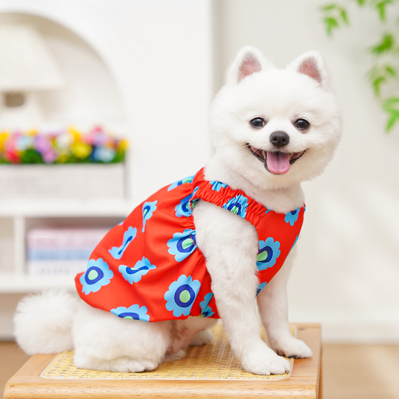 Haine pentru animale de companie primăvară-vară pentru câini și pisici, potrivite pentru plimbări cu lesă, pentru Toy Poodle și Bichon Frise