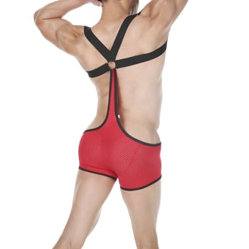 Ανδρικά διαφανή mesh briefs, αναπνεύσιμα, με ιμάντες ώμου, νάιλον