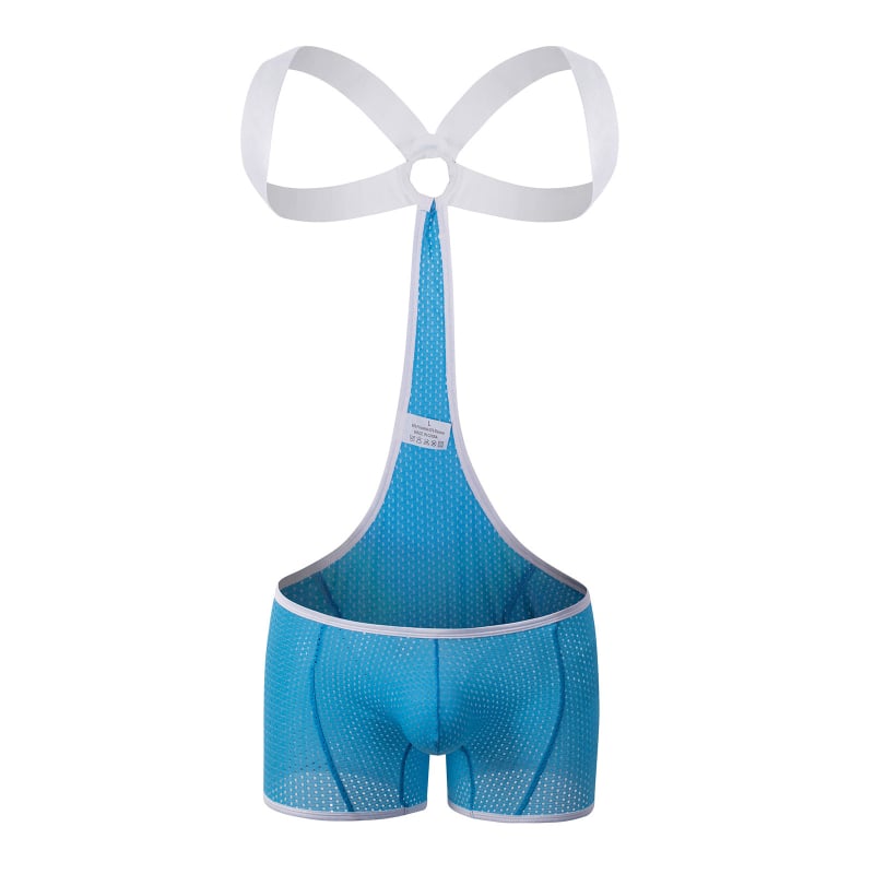 Ανδρικά διαφανή mesh briefs, αναπνεύσιμα, με ιμάντες ώμου, νάιλον