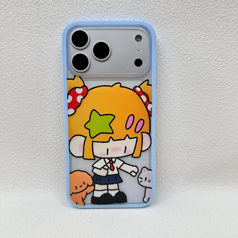 Divatos, könnyed érzetű telefontok karikatúra figurákkal, iPhone 17 Pro Max kompatibil, ütésálló védelem.