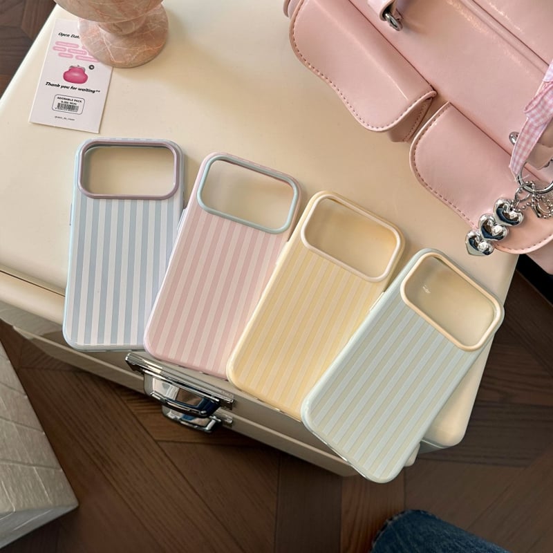 Gucardi Ins-stílusú csíkos puha TPU tok iPhone 14 Pro Max-hoz – ütésálló, testreszabható