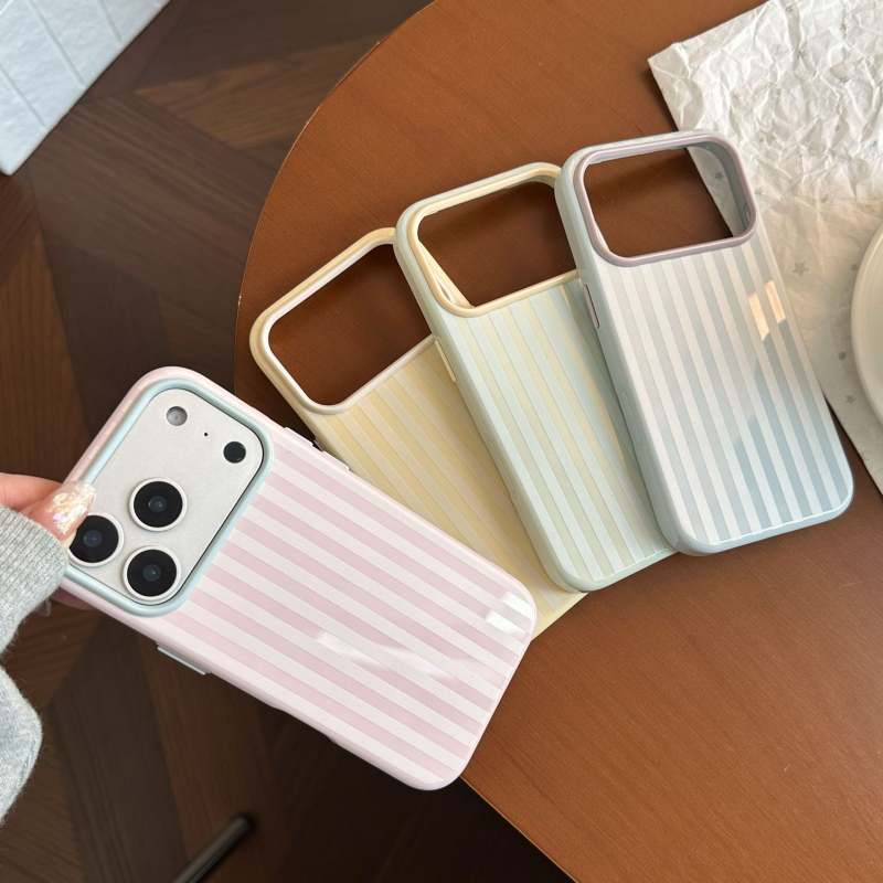 Gucardi Ins-stílusú csíkos puha TPU tok iPhone 14 Pro Max-hoz – ütésálló, testreszabható