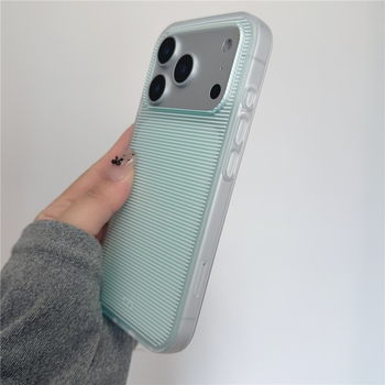 Μινιμαλιστική διαφανής θήκη με γραμμές για iPhone 17 Pro Max, 16 Pro και 15 – ανθεκτική σε πτώσεις, αίσθηση δέρματος, κορεατικό στυλ