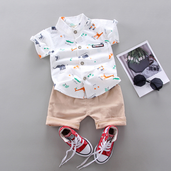 Dvojdielny letný outfit pre deti: top s krátkym rukávom a skrátené nohavice, pre deti vo veku 1 – 3 roky