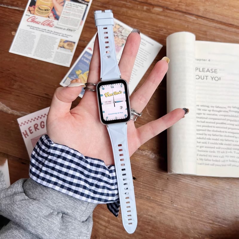 Silikonski kaiš za Xiaomi Mi Band 9 Pro i 8 Pro, kopča s dijamantnim oblikom, NFC verzija, unisex