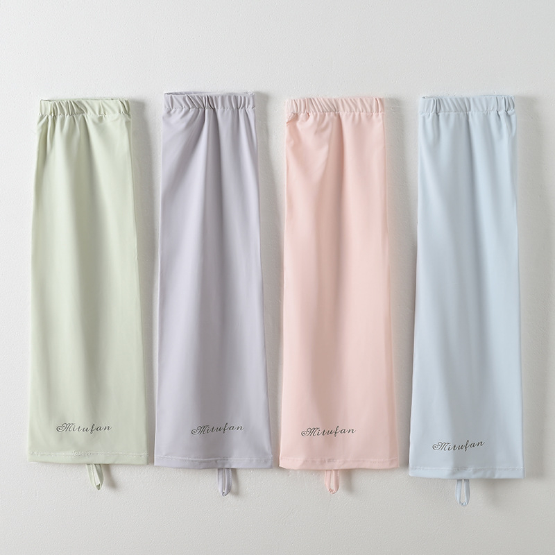 Manșete de protecție solară Ice Silk, croială dreaptă lejeră, mărime mare, unisex, pentru pescuit, ciclism și condus