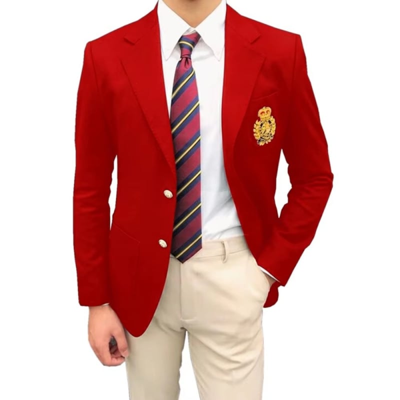 Sacou bărbătesc slim-fit, cu două nasturi pe o linie, culoare solidă, mâneci lungi, potrivit pentru afaceri și nunți