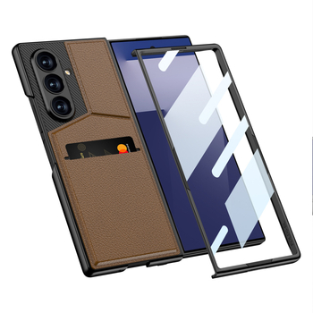 GKK θήκη Samsung Galaxy Z Fold7 με περιστροφικό κρατήρας καρτών, ενσωματωμένο περίβλημα και προστασία οθόνης