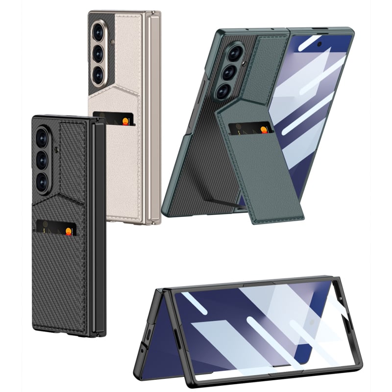 GKK θήκη Samsung Galaxy Z Fold7 με περιστροφικό κρατήρας καρτών, ενσωματωμένο περίβλημα και προστασία οθόνης