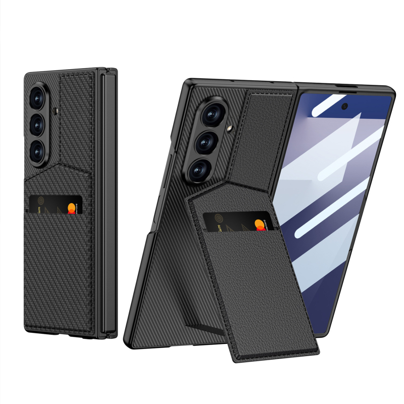 GKK θήκη Samsung Galaxy Z Fold7 με περιστροφικό κρατήρας καρτών, ενσωματωμένο περίβλημα και προστασία οθόνης