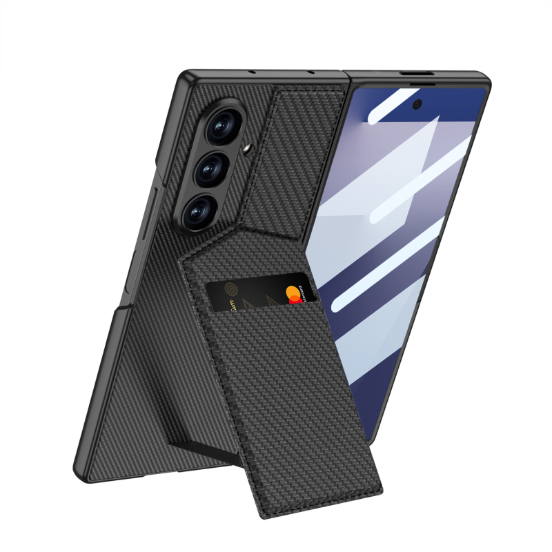 GKK θήκη Samsung Galaxy Z Fold7 με περιστροφικό κρατήρας καρτών, ενσωματωμένο περίβλημα και προστασία οθόνης