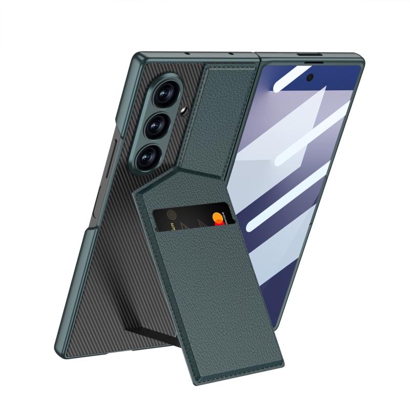 GKK θήκη Samsung Galaxy Z Fold7 με περιστροφικό κρατήρας καρτών, ενσωματωμένο περίβλημα και προστασία οθόνης