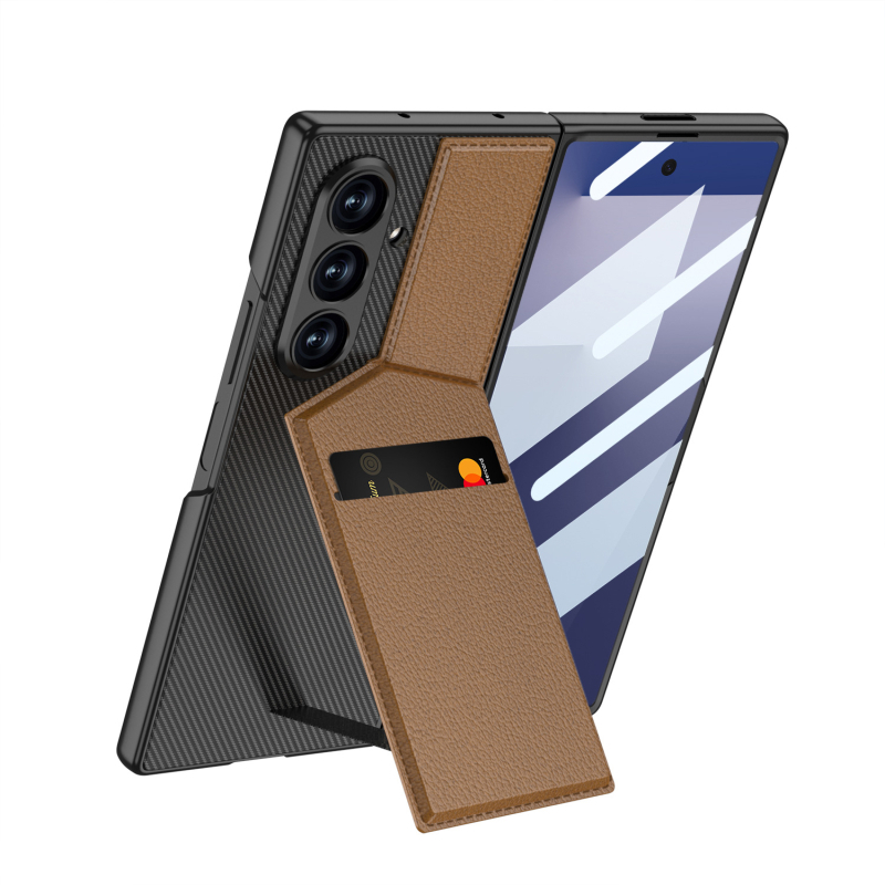GKK θήκη Samsung Galaxy Z Fold7 με περιστροφικό κρατήρας καρτών, ενσωματωμένο περίβλημα και προστασία οθόνης
