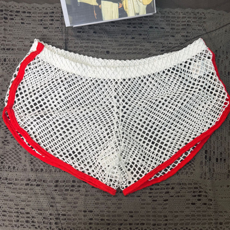 Ανδρικά boxers από δίχτυ, αναπνέοντα, διαφανή, άνετη χαλαρή εφαρμογή για οικιακή χρήση